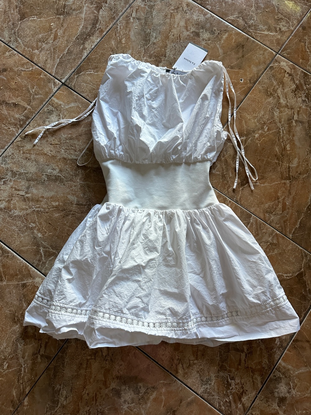 En Saison Fara Mini Dress with Elastic Waist
